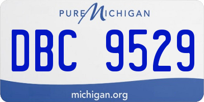 MI license plate DBC9529
