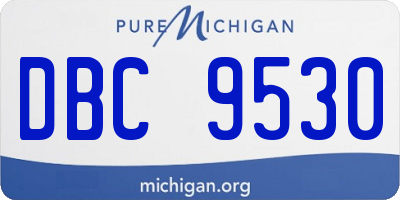 MI license plate DBC9530