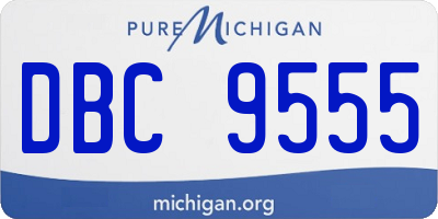 MI license plate DBC9555