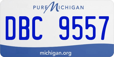 MI license plate DBC9557