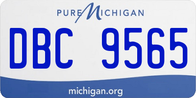 MI license plate DBC9565
