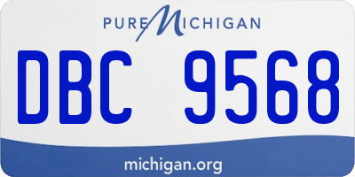 MI license plate DBC9568