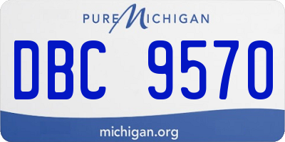 MI license plate DBC9570