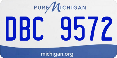 MI license plate DBC9572