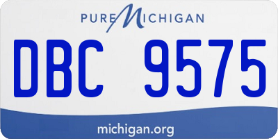 MI license plate DBC9575