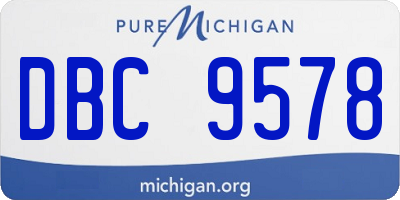 MI license plate DBC9578