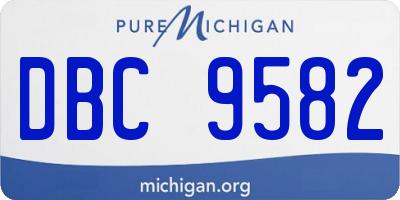 MI license plate DBC9582