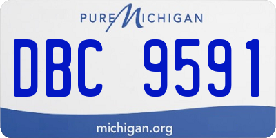 MI license plate DBC9591