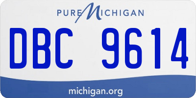 MI license plate DBC9614