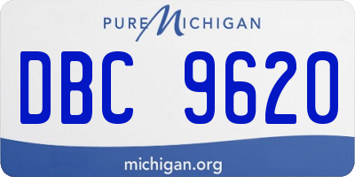 MI license plate DBC9620