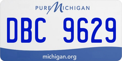 MI license plate DBC9629