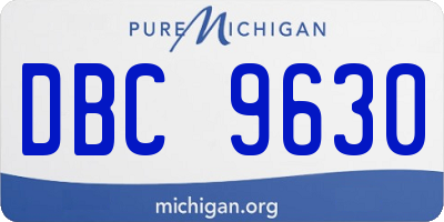 MI license plate DBC9630