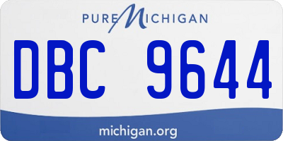 MI license plate DBC9644