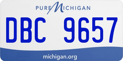 MI license plate DBC9657