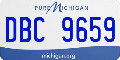 MI license plate DBC9659