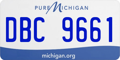 MI license plate DBC9661