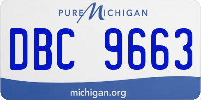MI license plate DBC9663