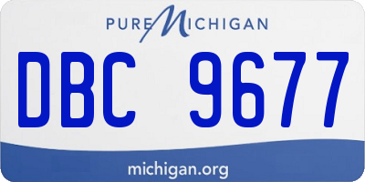 MI license plate DBC9677