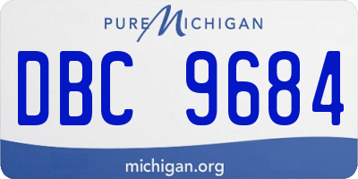 MI license plate DBC9684
