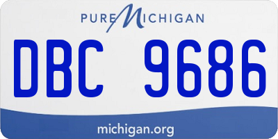 MI license plate DBC9686