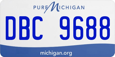 MI license plate DBC9688