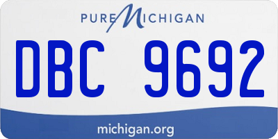 MI license plate DBC9692