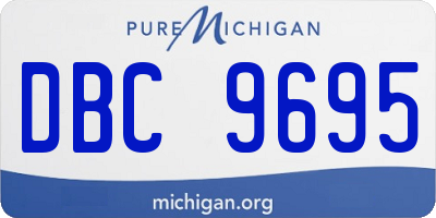 MI license plate DBC9695
