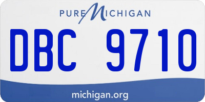 MI license plate DBC9710