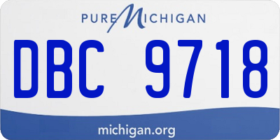 MI license plate DBC9718