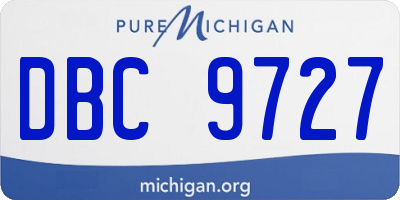 MI license plate DBC9727