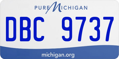 MI license plate DBC9737