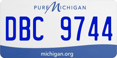 MI license plate DBC9744