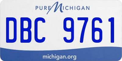 MI license plate DBC9761