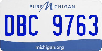 MI license plate DBC9763