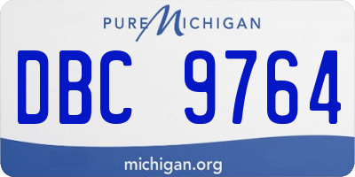 MI license plate DBC9764