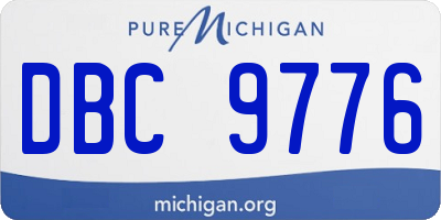 MI license plate DBC9776