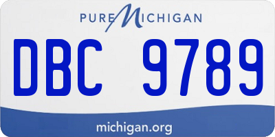 MI license plate DBC9789