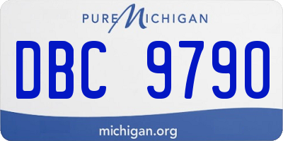 MI license plate DBC9790