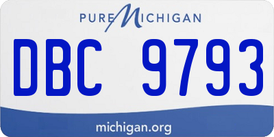 MI license plate DBC9793