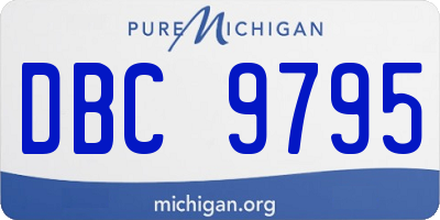 MI license plate DBC9795