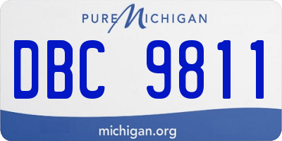 MI license plate DBC9811