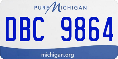 MI license plate DBC9864