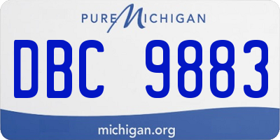MI license plate DBC9883