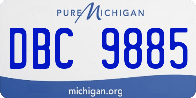 MI license plate DBC9885