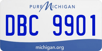 MI license plate DBC9901