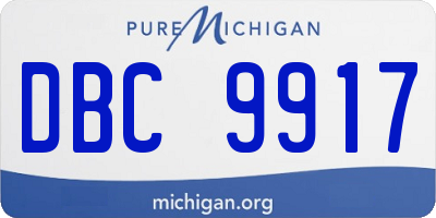 MI license plate DBC9917