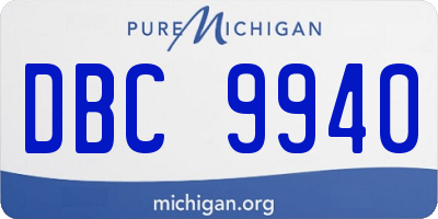 MI license plate DBC9940