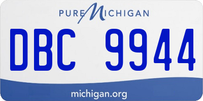 MI license plate DBC9944