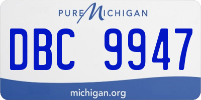 MI license plate DBC9947