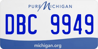 MI license plate DBC9949